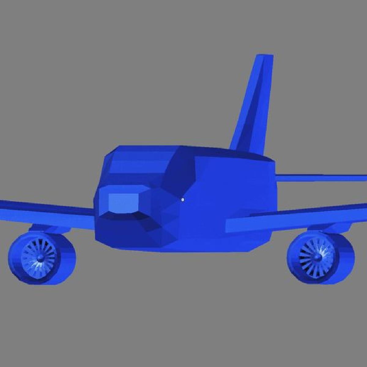 Aviao Boeing 767 em low poly