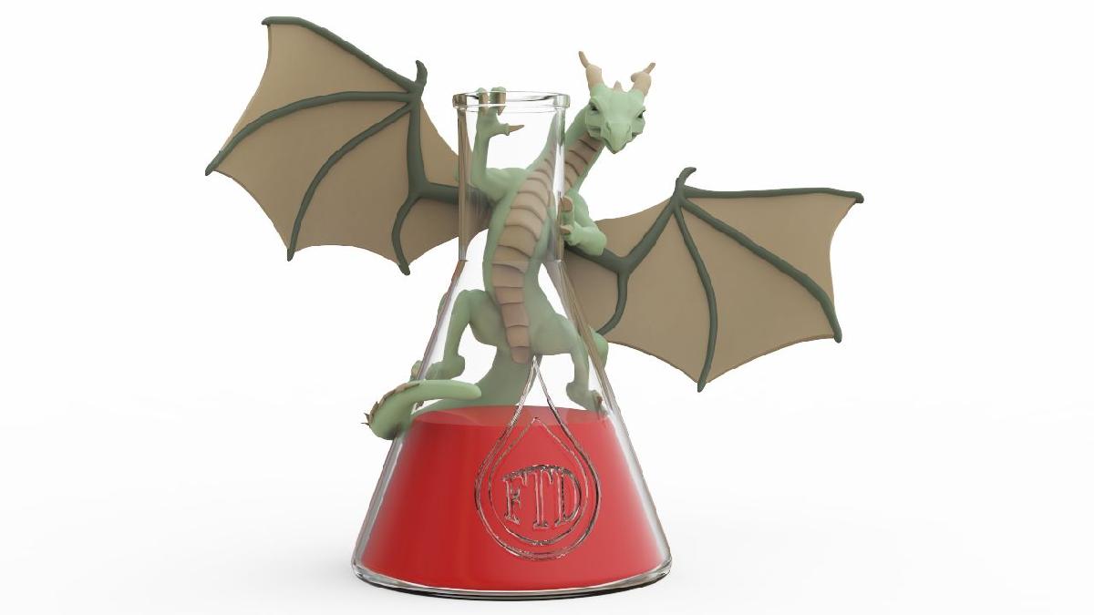 O dragao FTD do nosso logotipo Fun To Do Dragon.