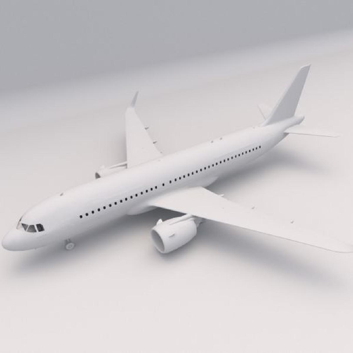 Arquivo STL digital 3D de aviao IMPRIMIVEL Airbus A320