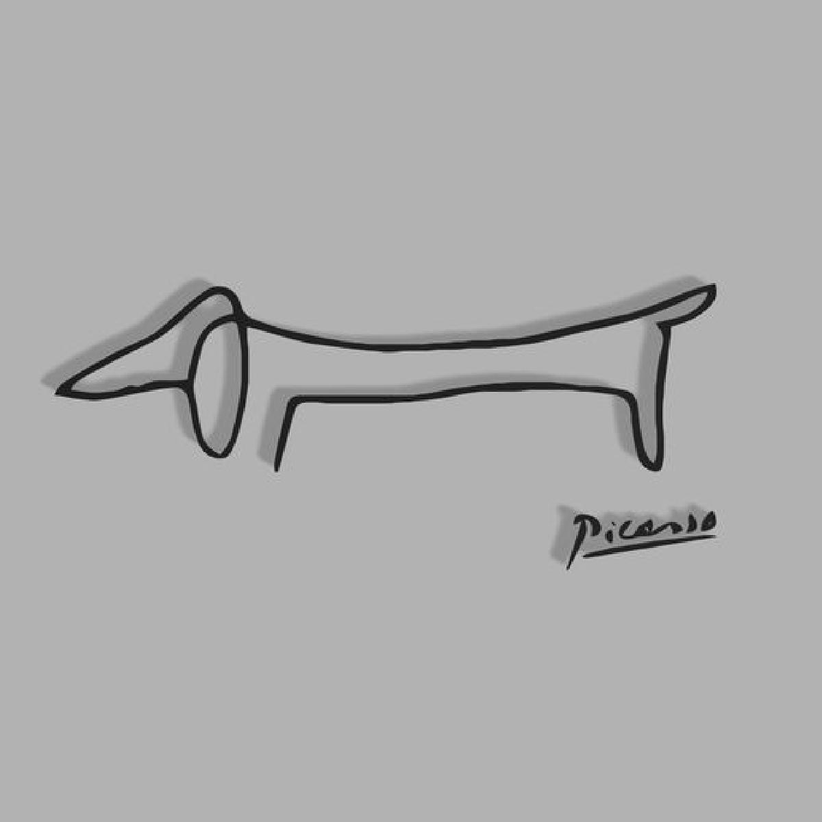 Dachshund Picasso   Decoracao 2D