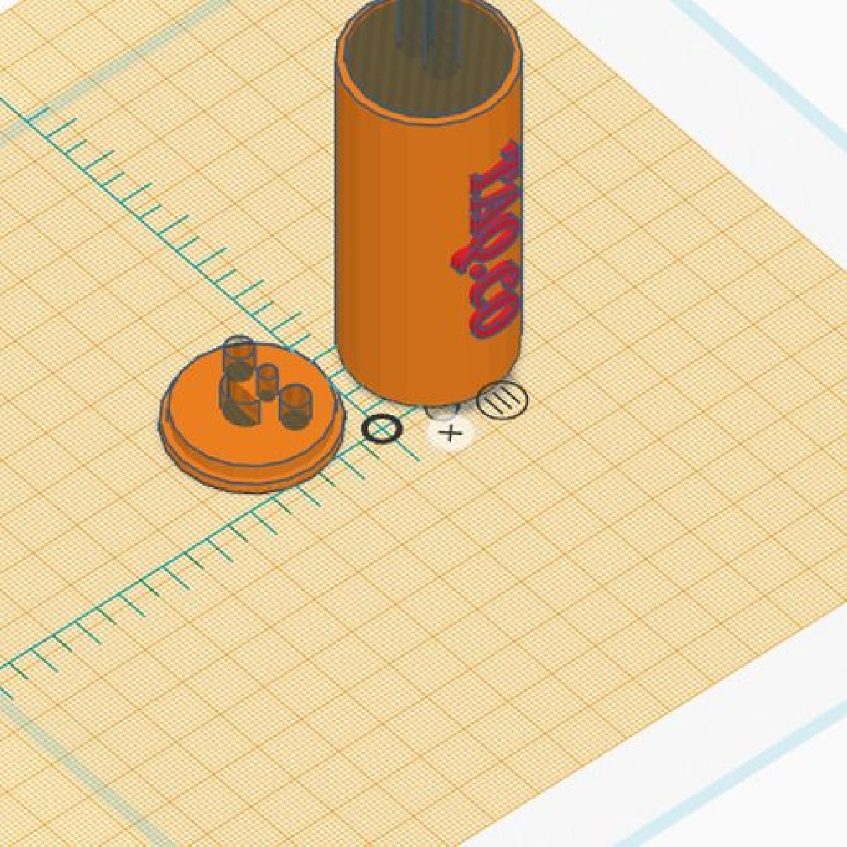 Estrutura de cilindro b... caixa A sonda optica, leitura e escrita do medidor optico.