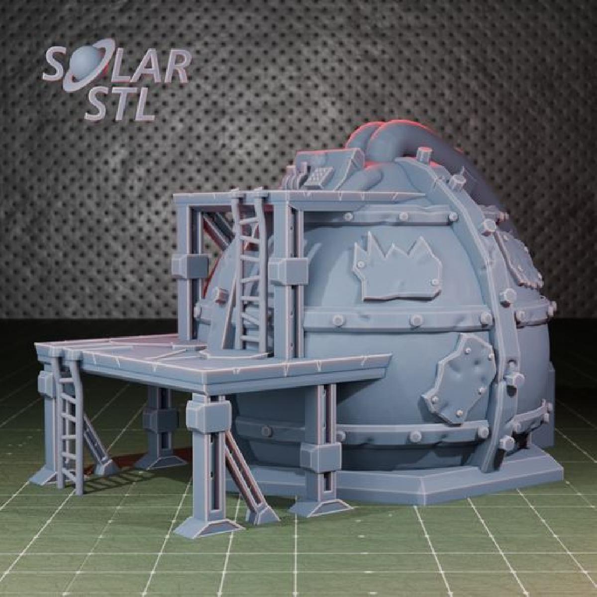 Terreno de tanque de oleo Ork para Warhammer