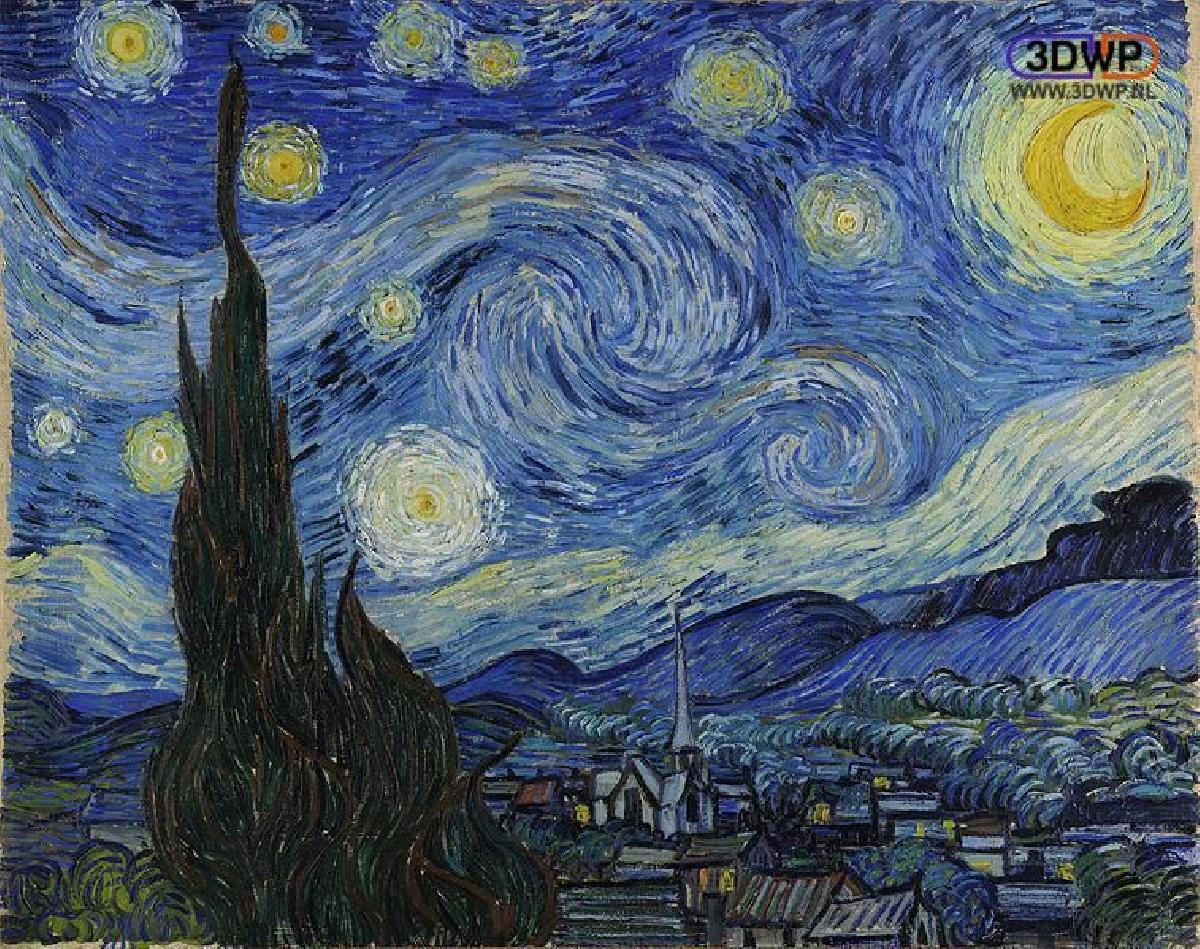 Vincent van Gogh Noite Estrelada Lithophane