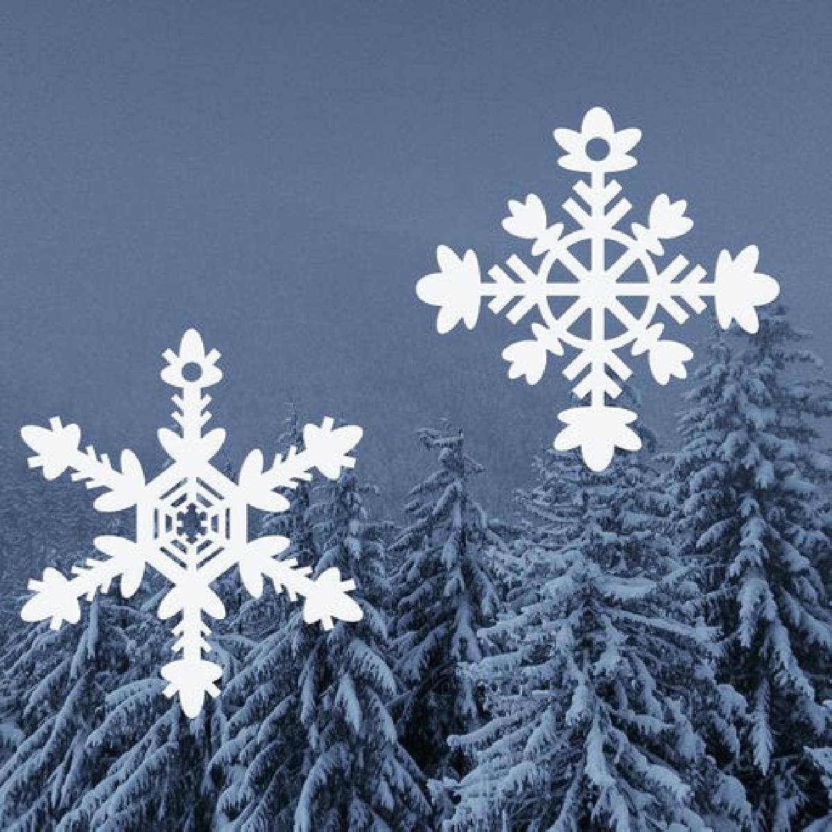 Enfeites de flocos de neve para janela ou parede