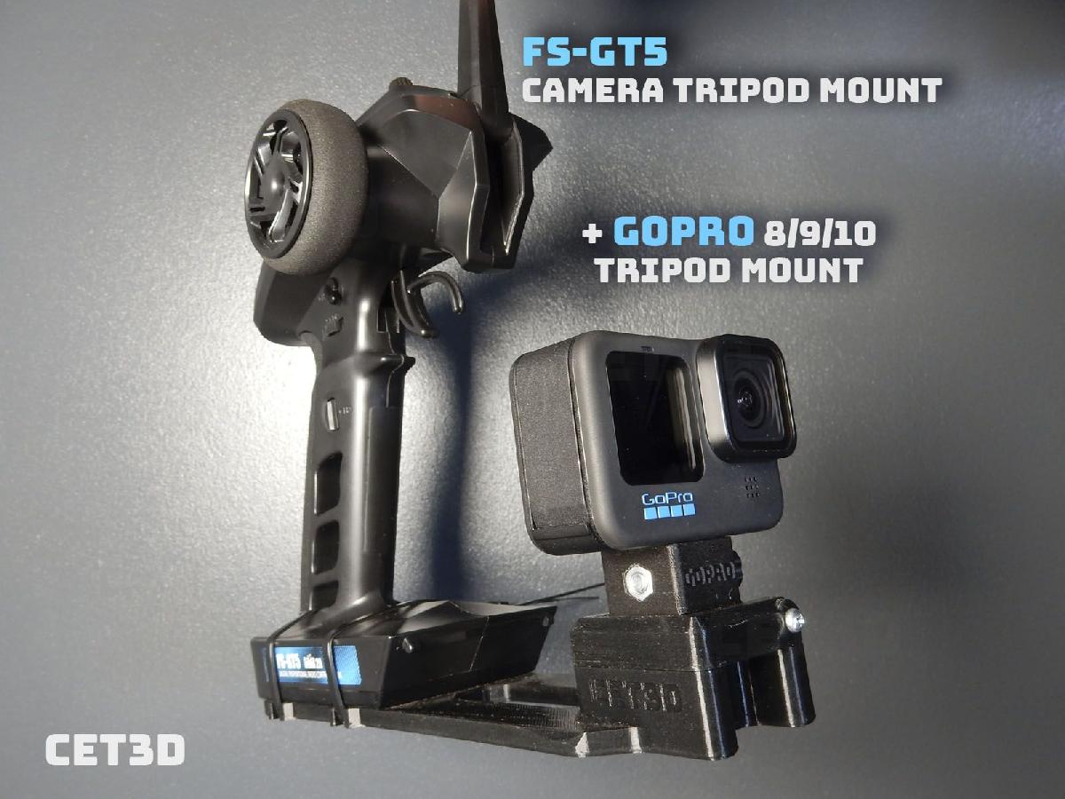 Suporte de Tripe para Camera FS GT5 + Adaptador GoPro 8/9/10