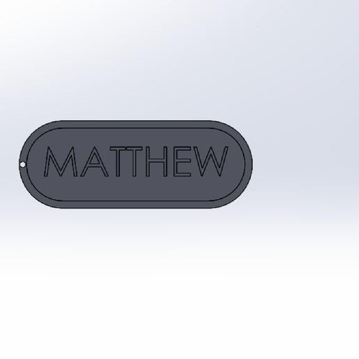 ETIQUETA DE NOME   MATTHEW