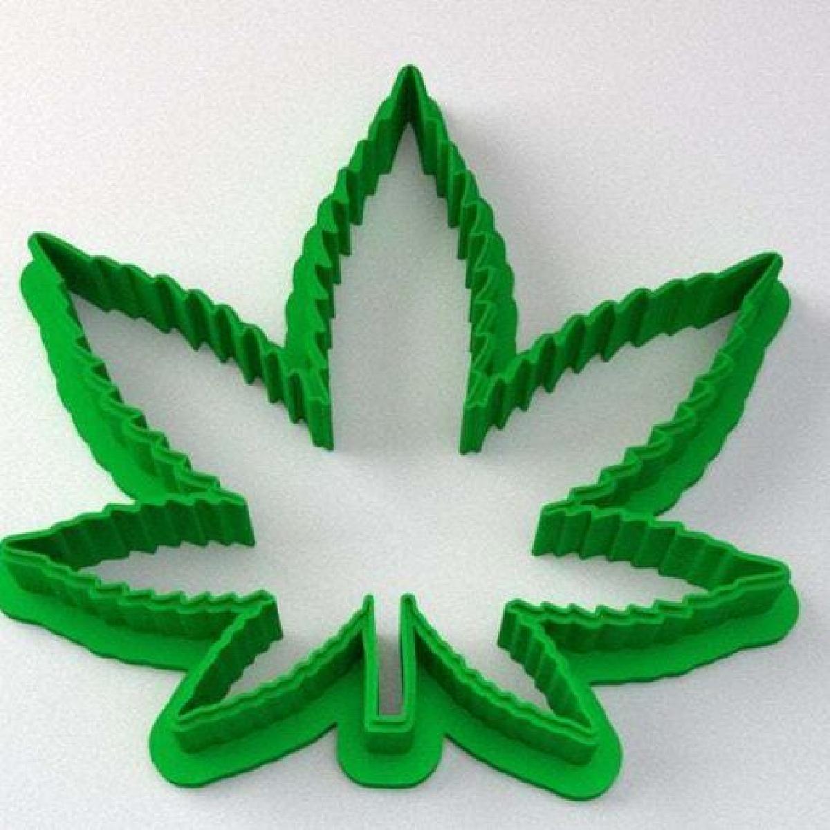 Cortador de biscoito de cannabis   Folha de maconha