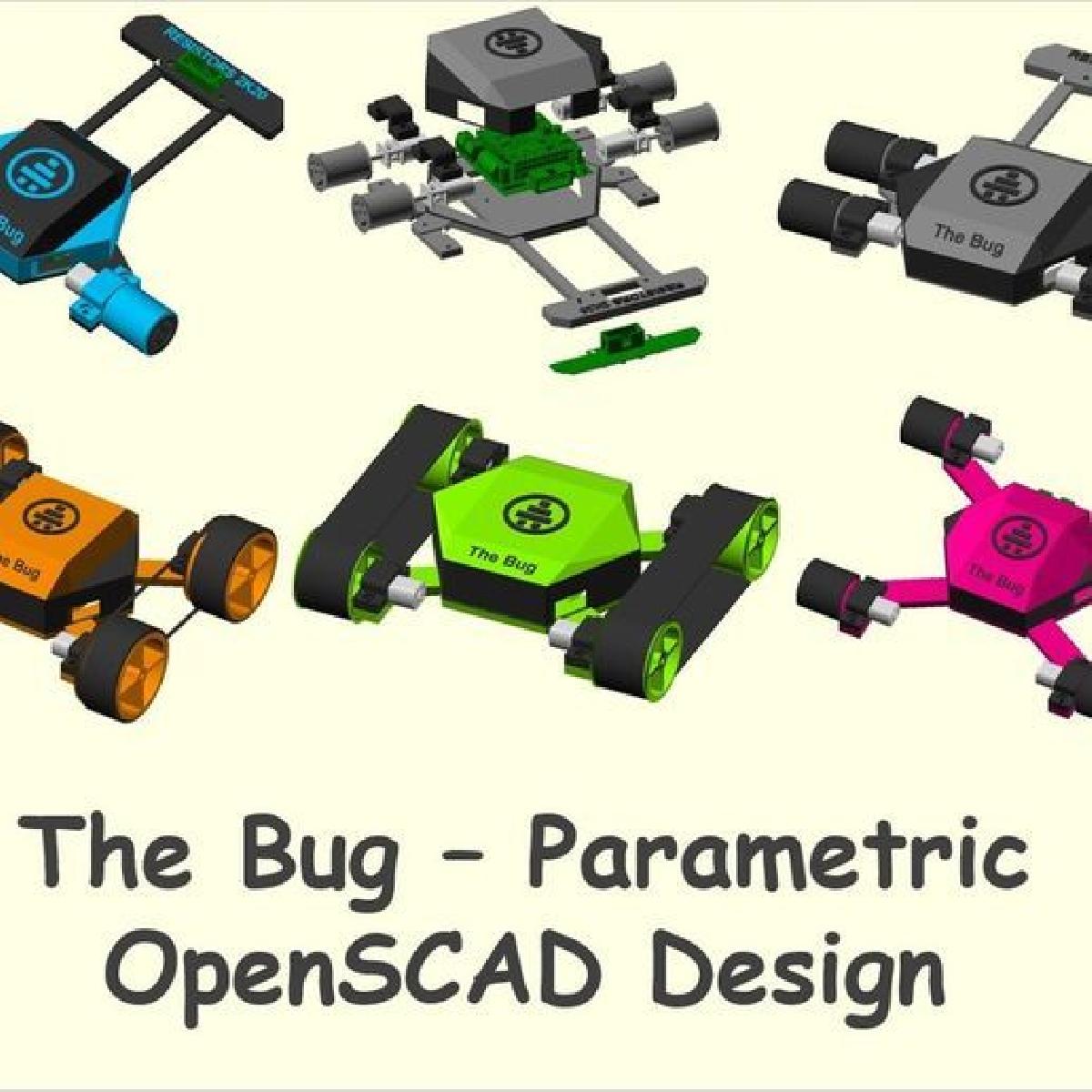 O Bug Design de Robo Parametrico em OpenSCAD