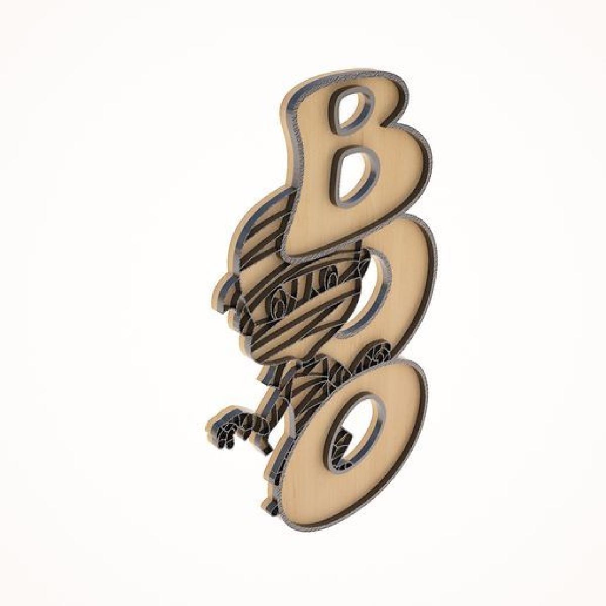 BOO MENINO MAMAE / SVG / STL / 3D / CNC   CORTE A LASER