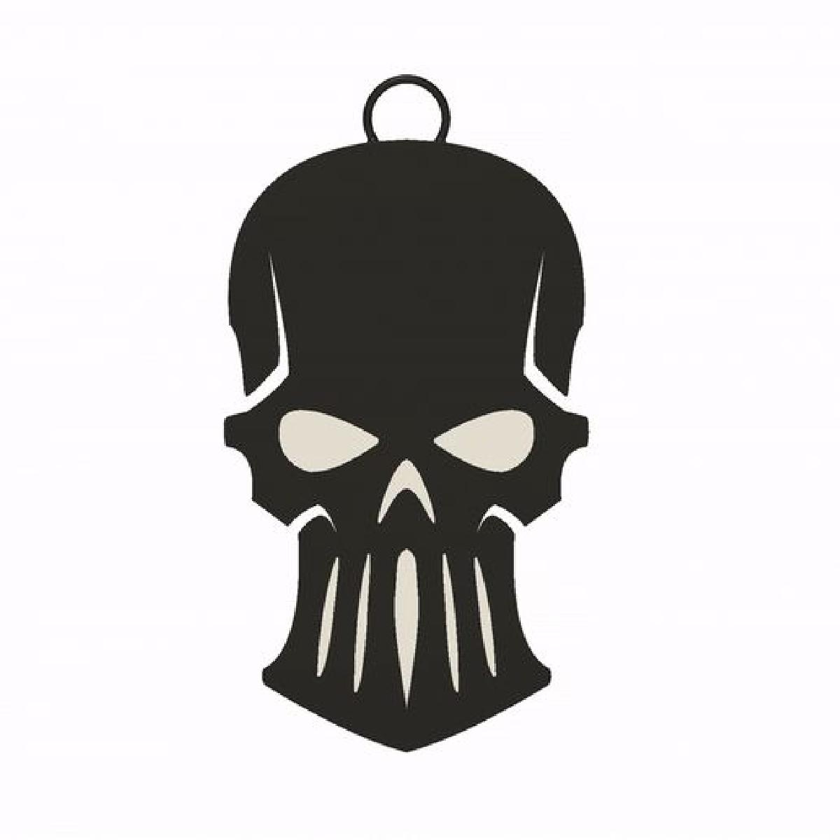 Chaveiro Silver Skull de Warhammer