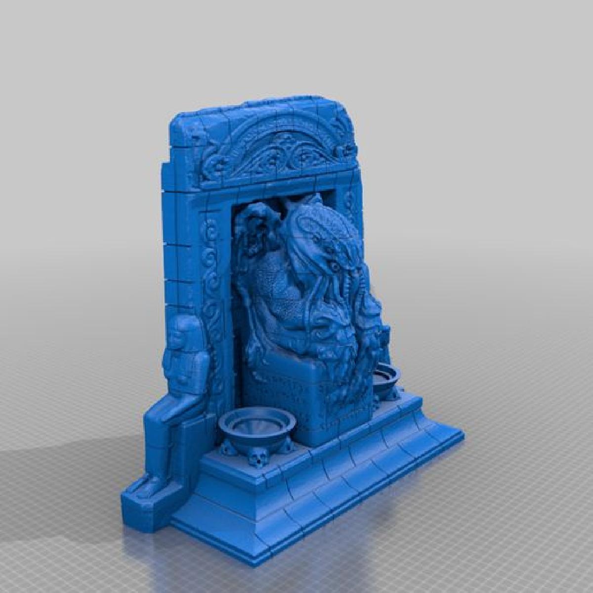 Estatua de Aquario Cthulhu Ornamento de Fundo