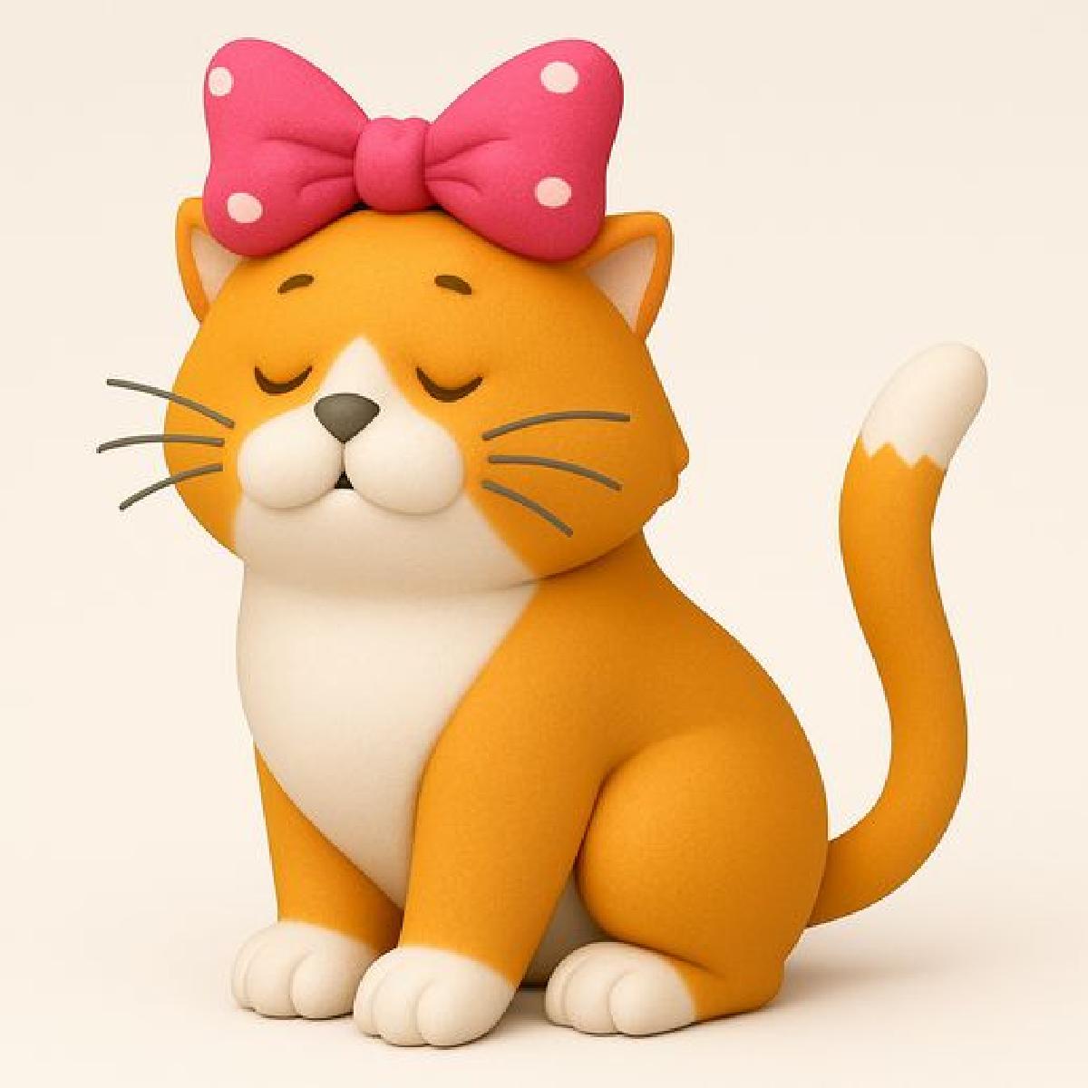 Gato Laranja com Laco