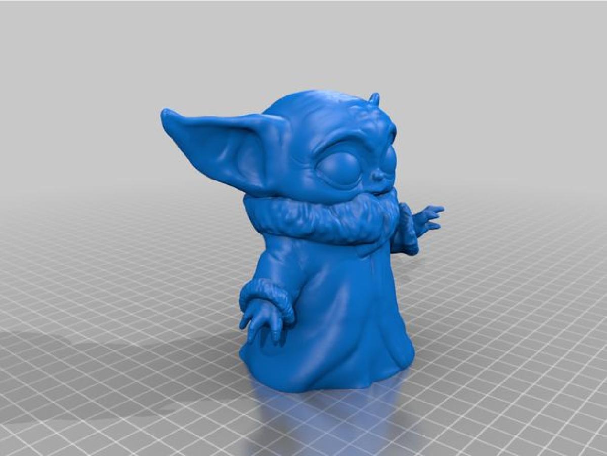 Mini Baby Yoda para Bolo Rei