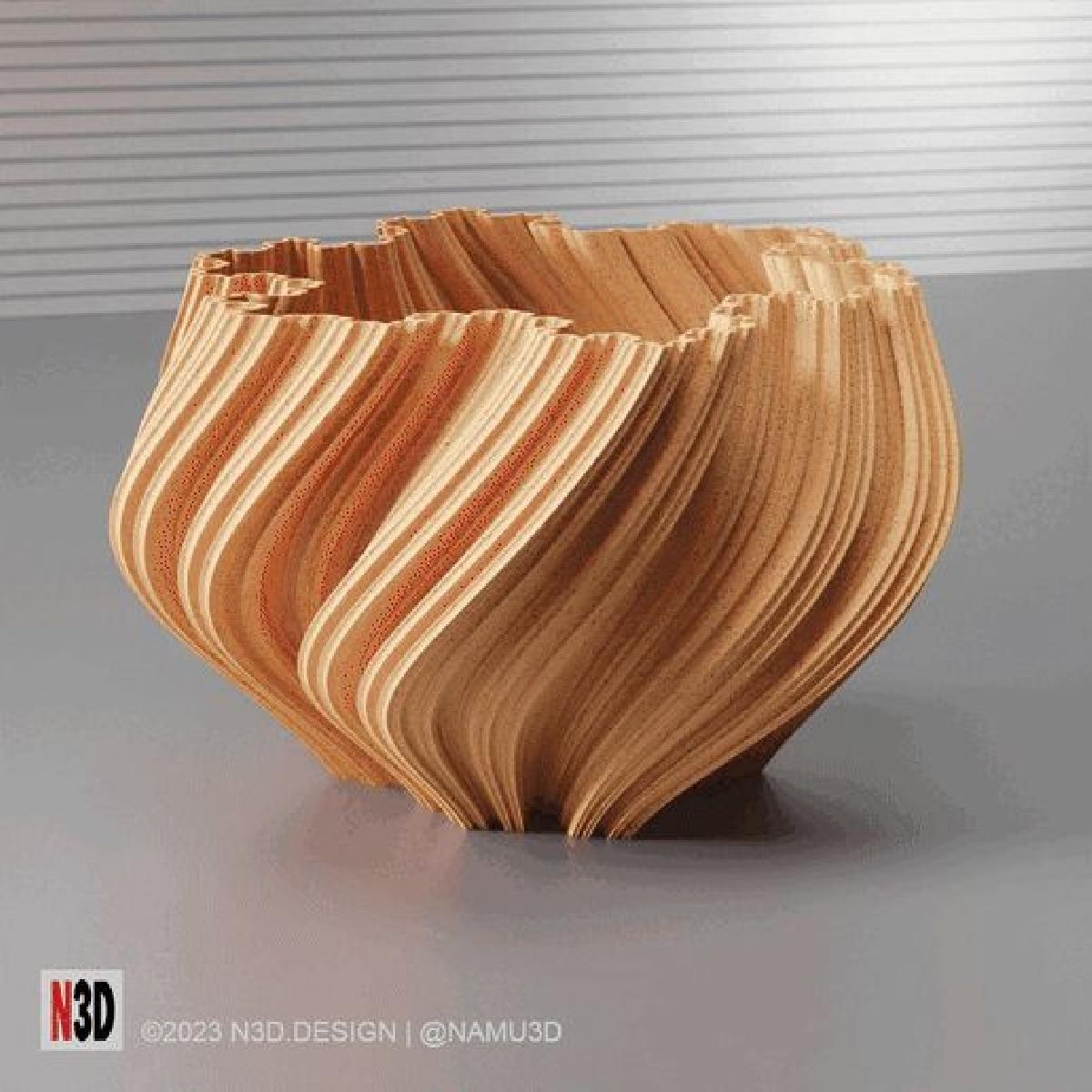 Vaso Fractal 0083 Plantador de decoracao para casa