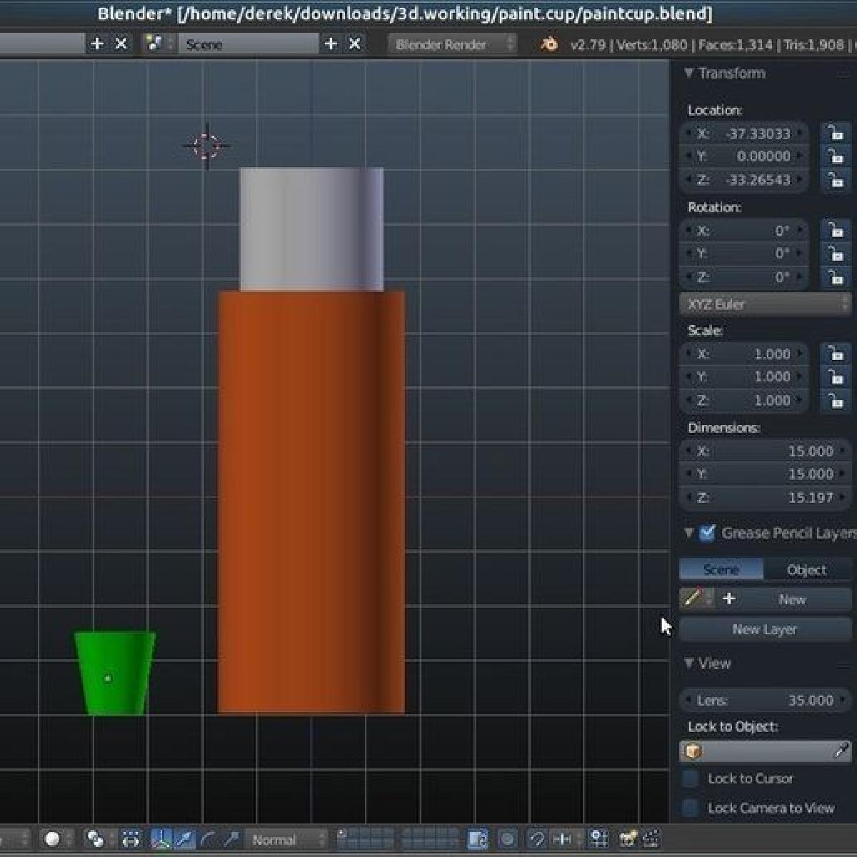Copo de tinta rapido e facil