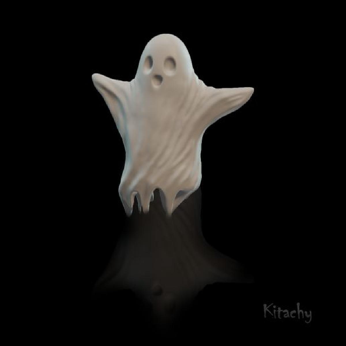 Miniatura de fantasma assustador e fofo (decoracao de Halloween, diorama)