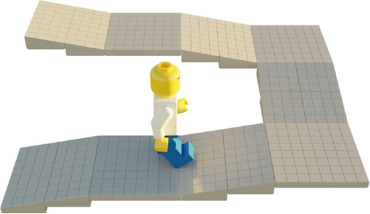 Pavimentos de calcada compativeis com Lego