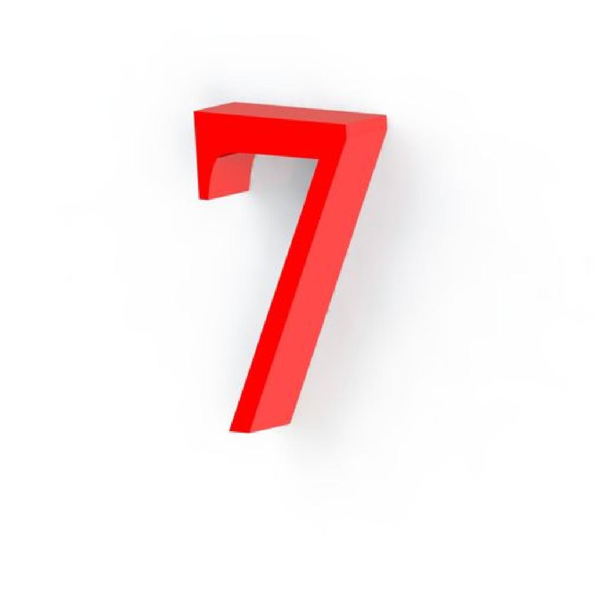 Numero 7 para decoracao.