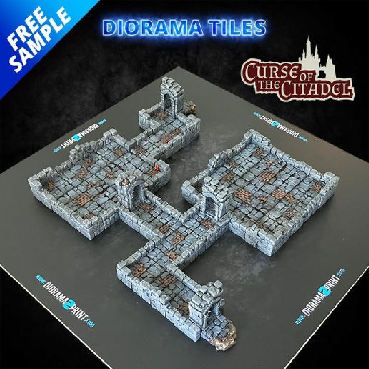 Azulejos de Diorama   Maldicao da Cidadela "Pacote de Amostra"
