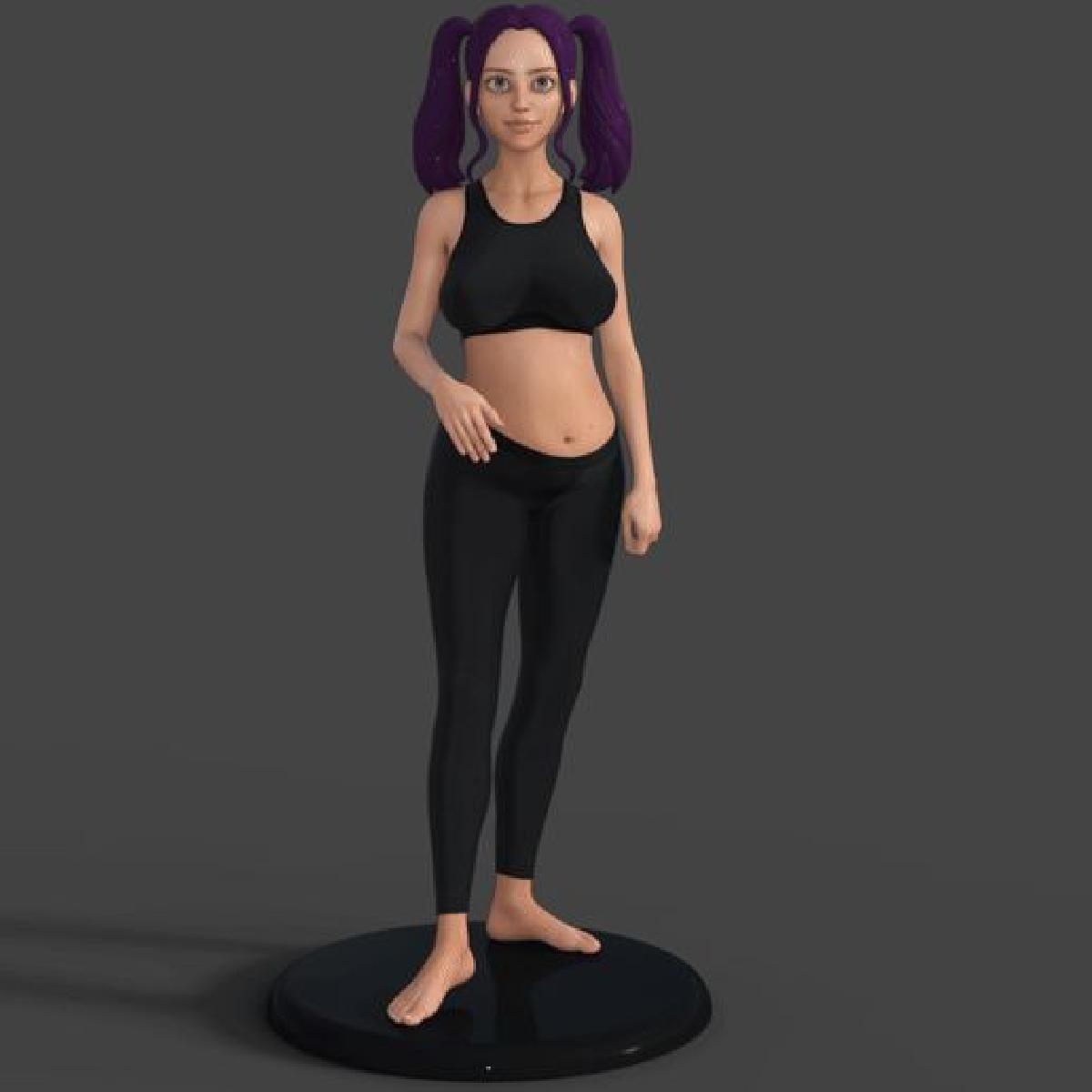 Nia gravida conta para suas amigas Impressora 3D STL
