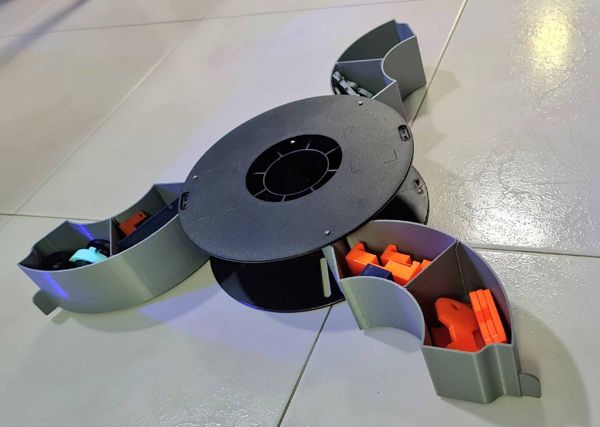 Armazenamento de caixa de carretel de filamento