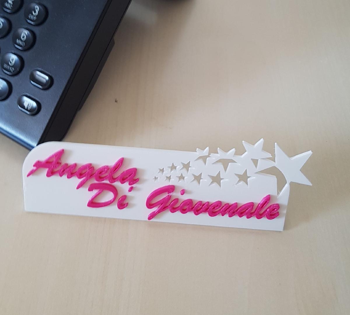 Cartao de mesa com nome
