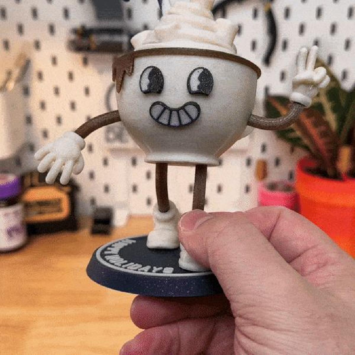 Personagem Retro de Chocolate Quente