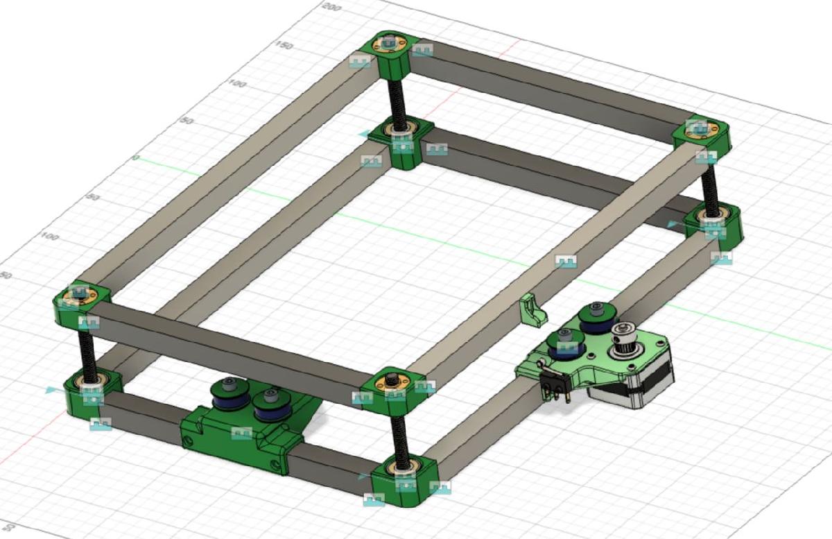 Motorized bed K40 for profile 16x16