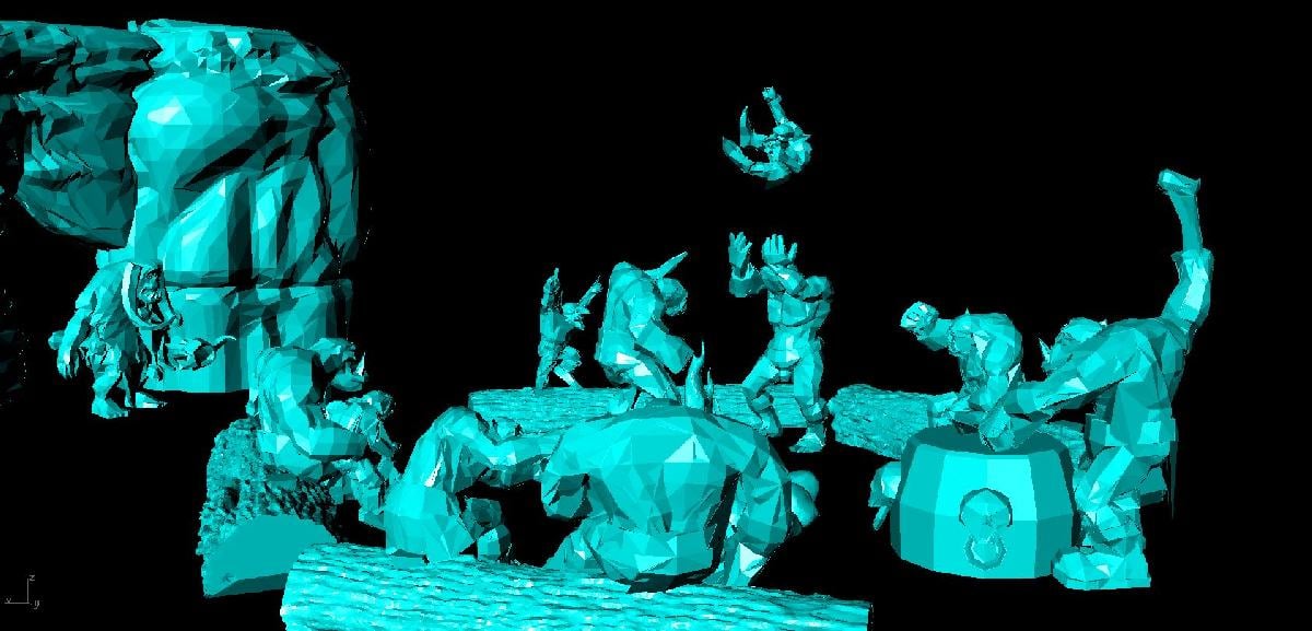 Festa dos Verdes   Diorama Orcs LowPoly