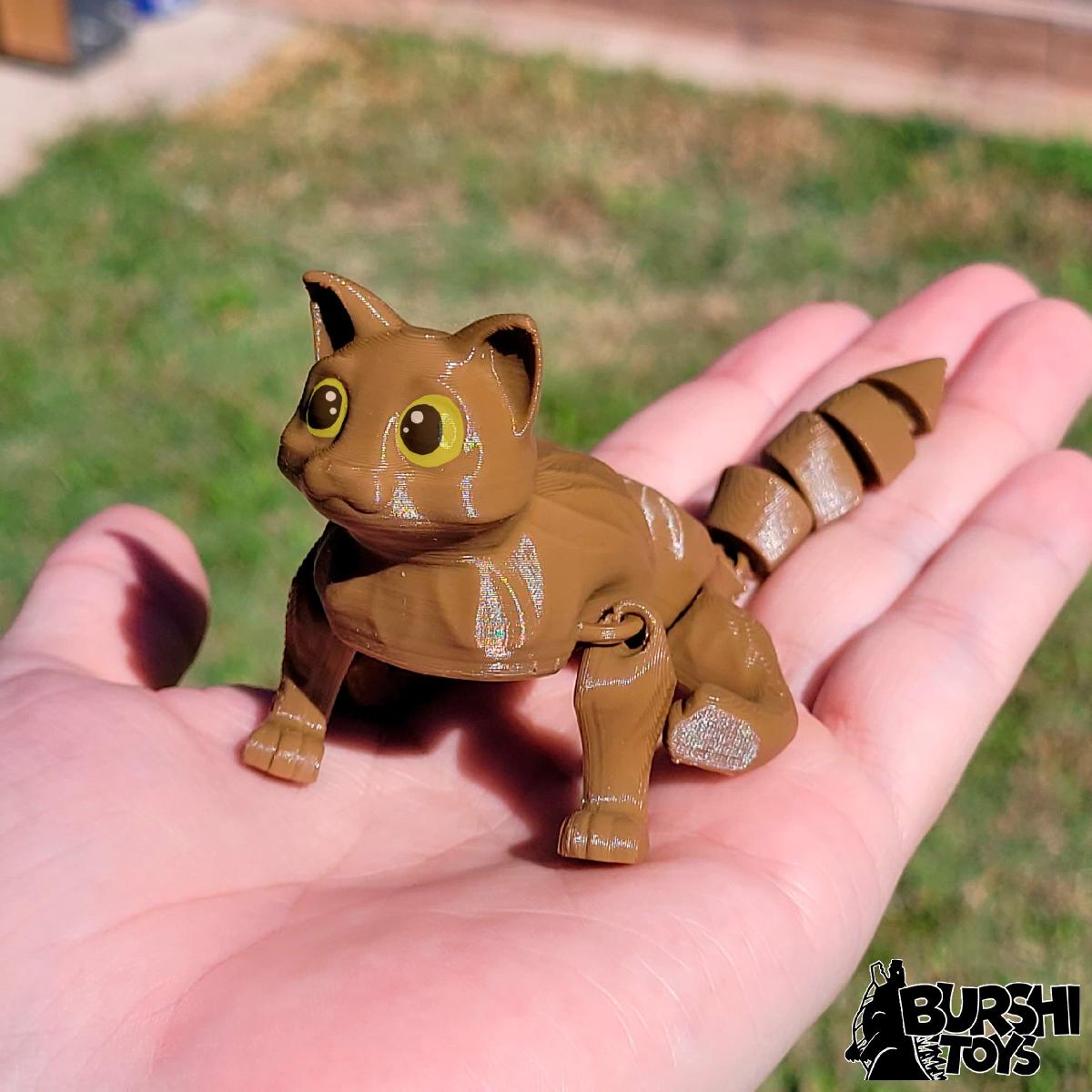 Flexi Cat (3mf incluido)   Impressao em Uma Peca   Gato Articulado   Fluxo