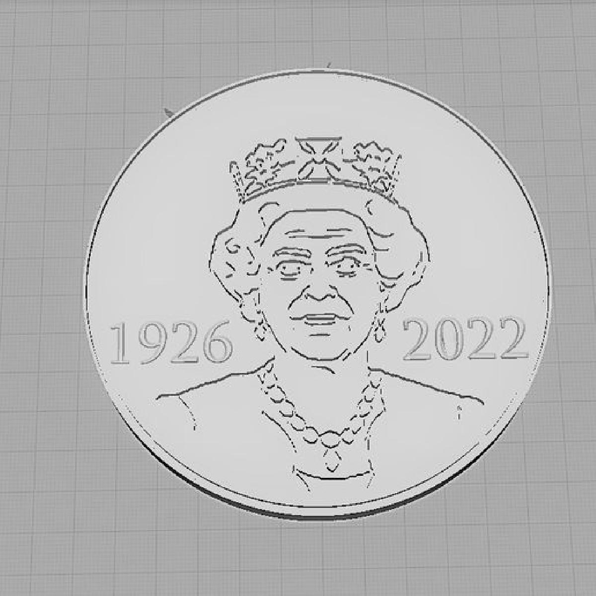 Placa Memorial da Rainha Elizabeth II