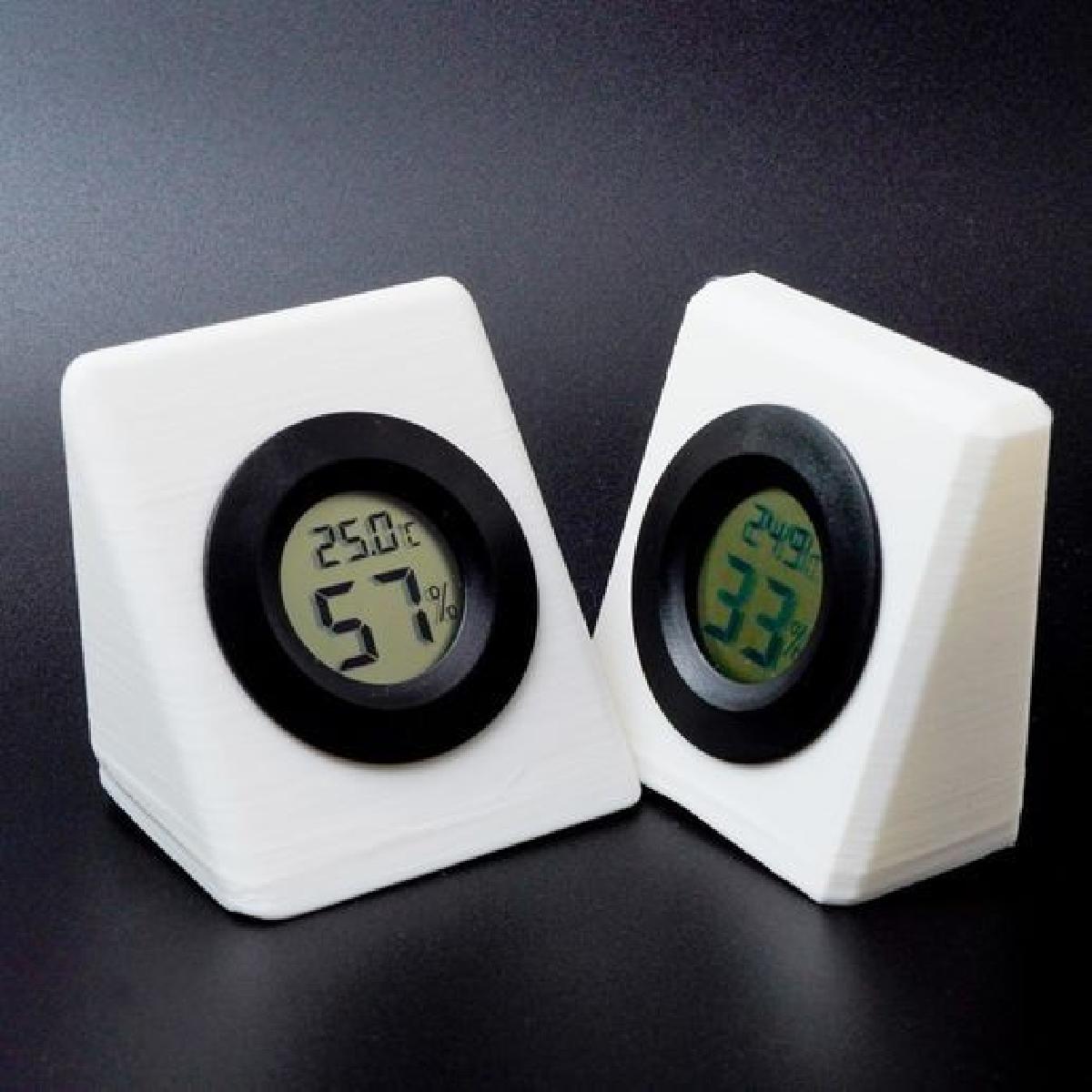 Suporte simples para medidor de temperatura e umidade.