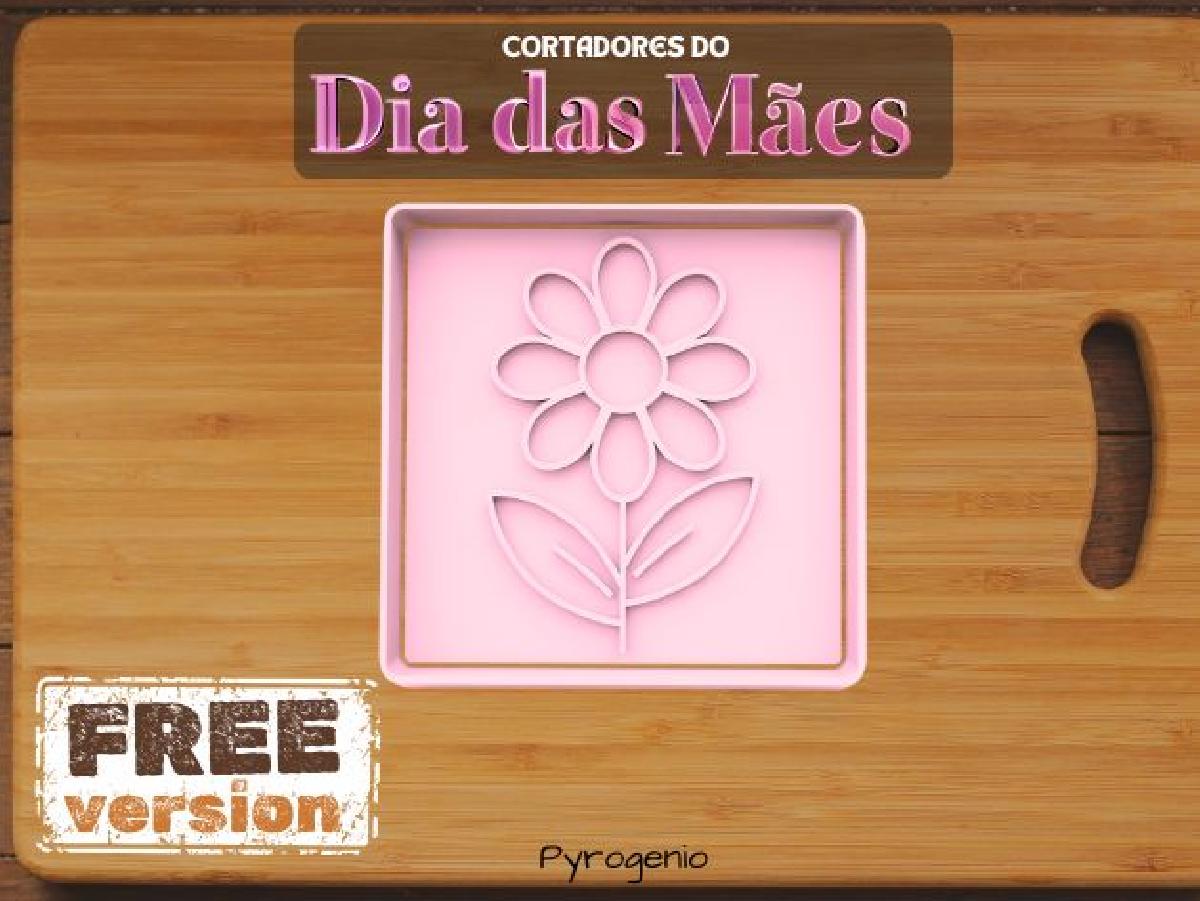 Corta biscoito de flor para o Dia das Maes