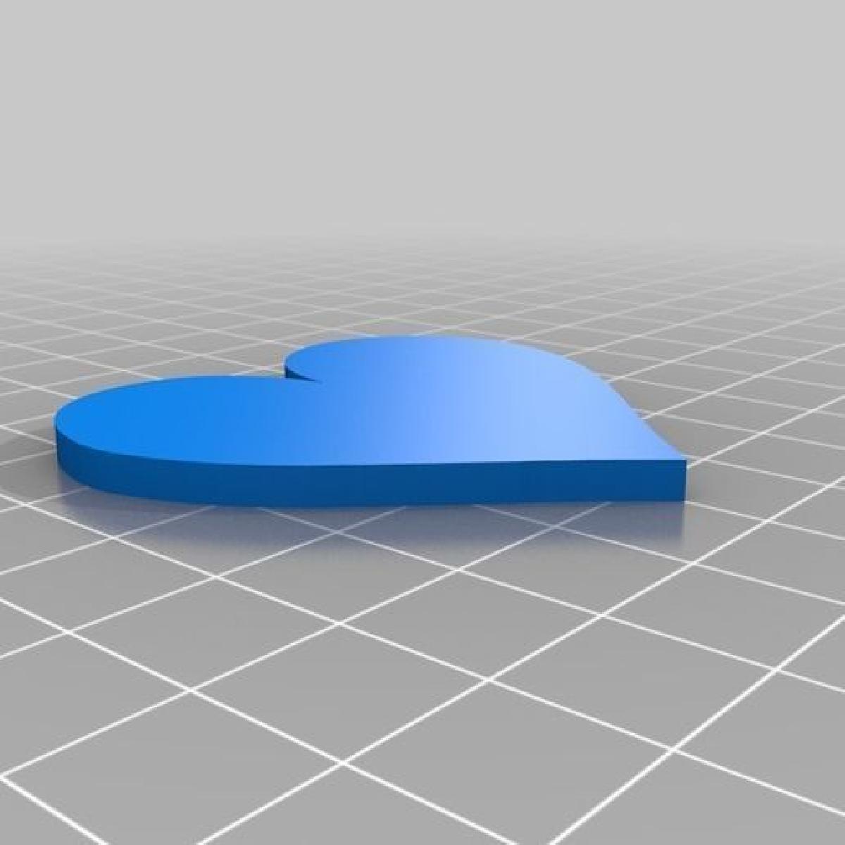 Dados 3D de marca de coracao (heart)