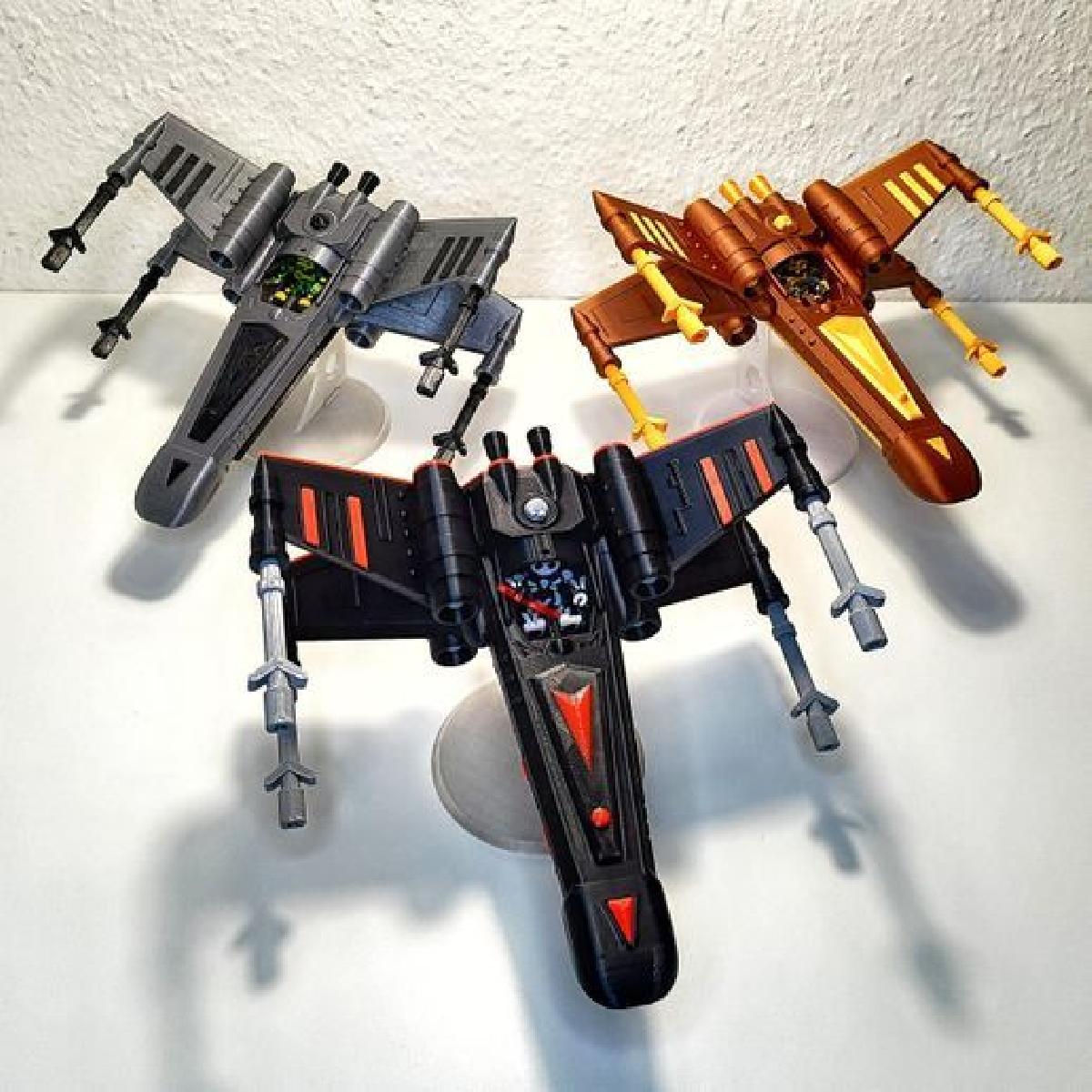 X WING 3 Versoes! Impressao no Local / SEM Suportes