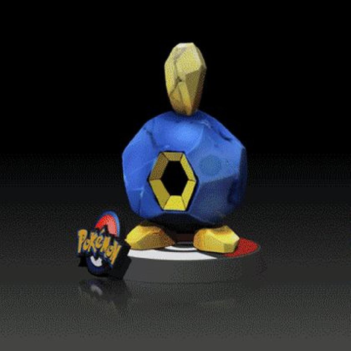 Roggenrola (Gratuito)   FIGURINHA POKEMON   MODELO IMPRESSO EM 3D