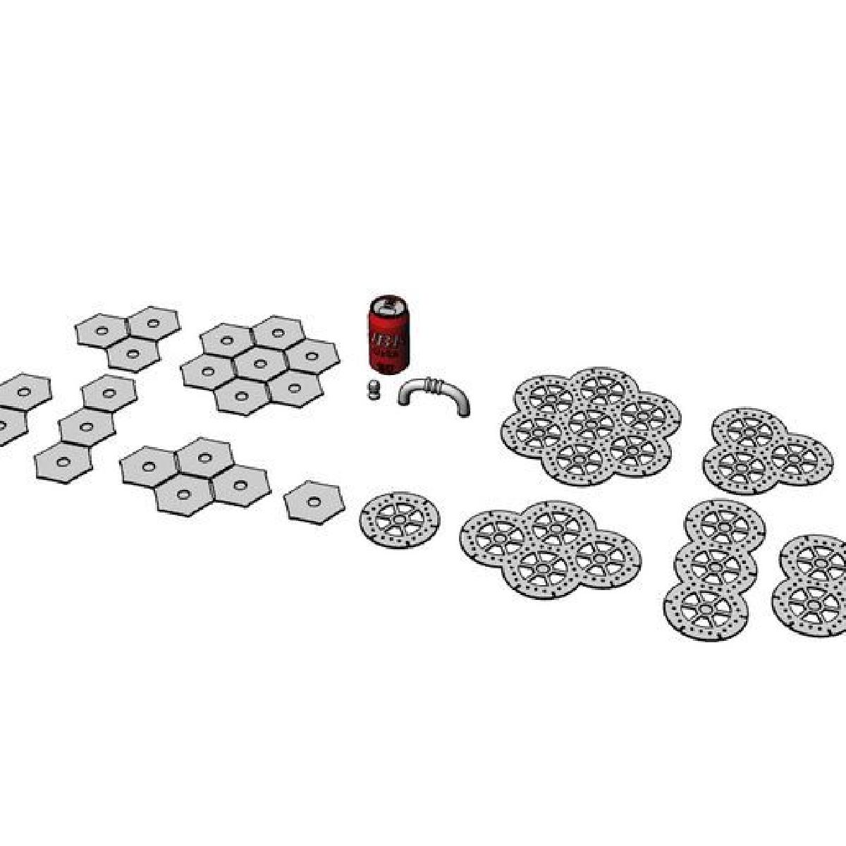 Moldura de Estencil para Criar Mapas Hexagonais Gratis de 4 Polegadas / 100mm