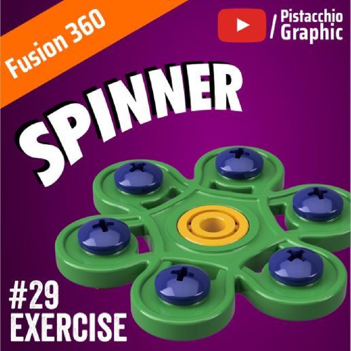 #29 Brinquedo de Fidget | Fusion 360 | Grafico Pistacchio