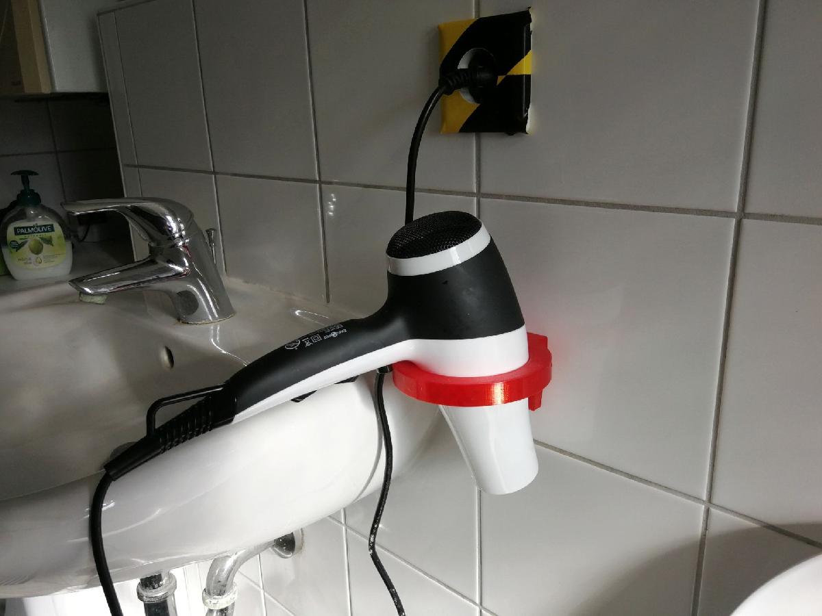 Suporte para secador de cabelo / montante de parede