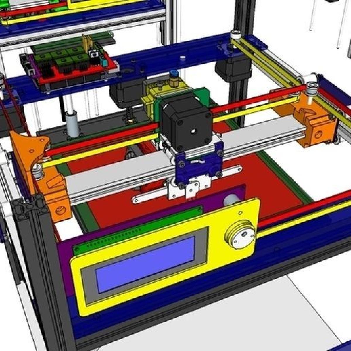 PANDORA Jr. DXs   Impressora 3D DIY   Conceito de Design 3D