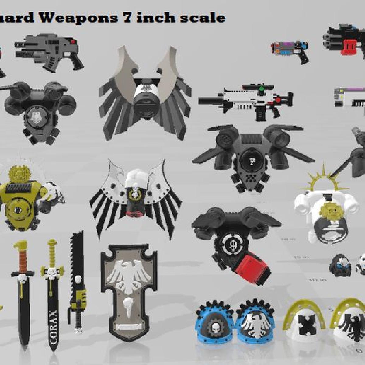 Equipamentos e Armas da Guarda Corvo Personalizados de 7 Polegadas McFarlane