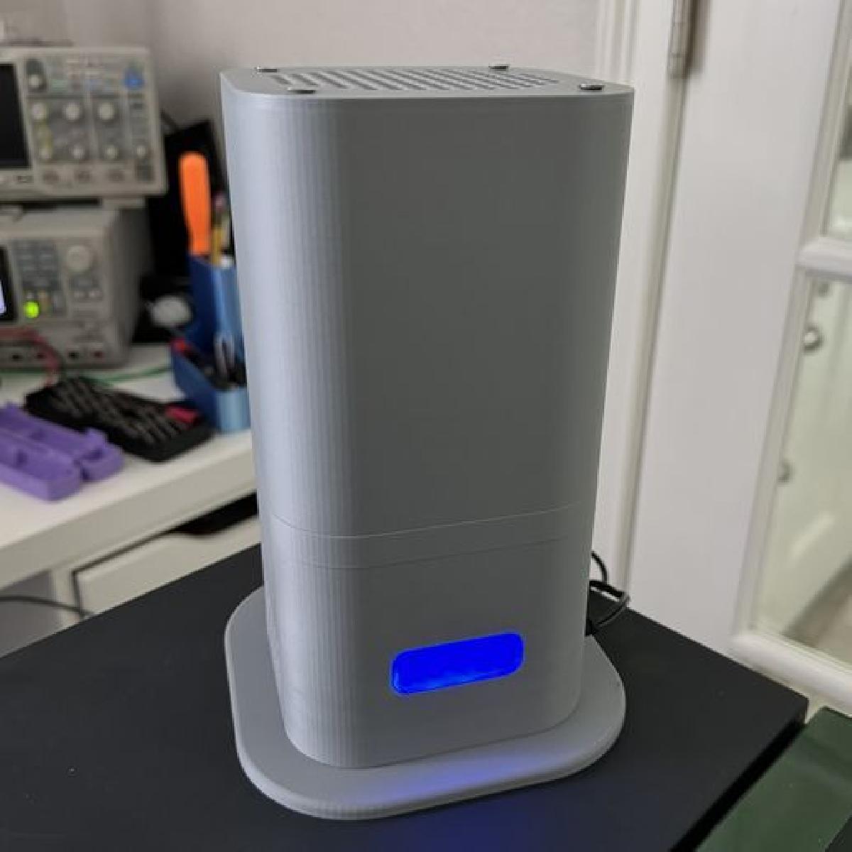 Torre NAS Pi 5 para o HAT SATA da RADXA com ventilador Noctua opcional.