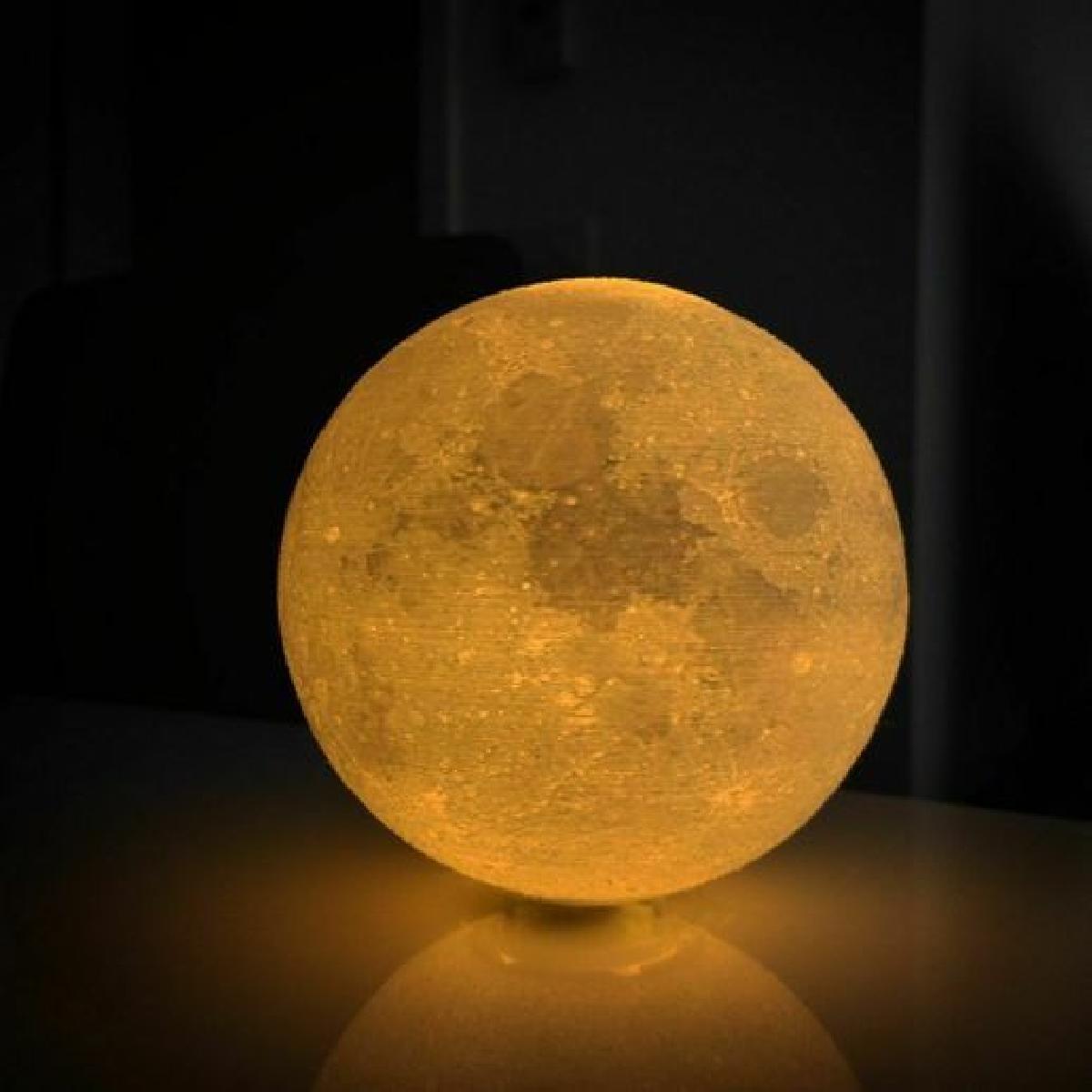 Lampada da lua da NASA com velas de cha e varios LEDs.