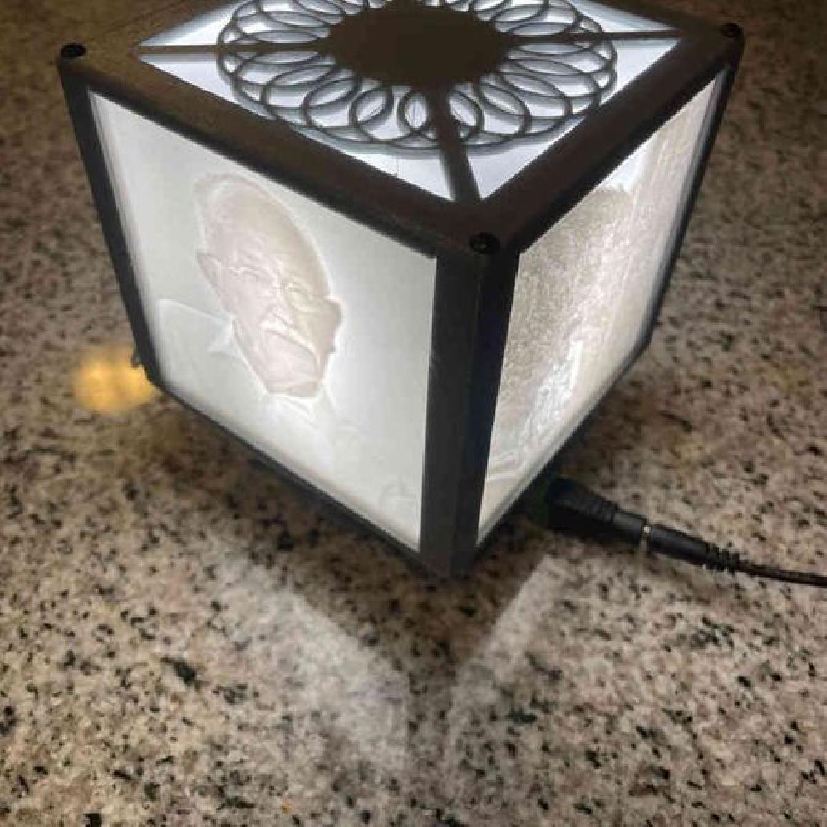 Luminaria Rotativa de Litofania para Litofanias de 100 x 100 mm   Facil de enviar