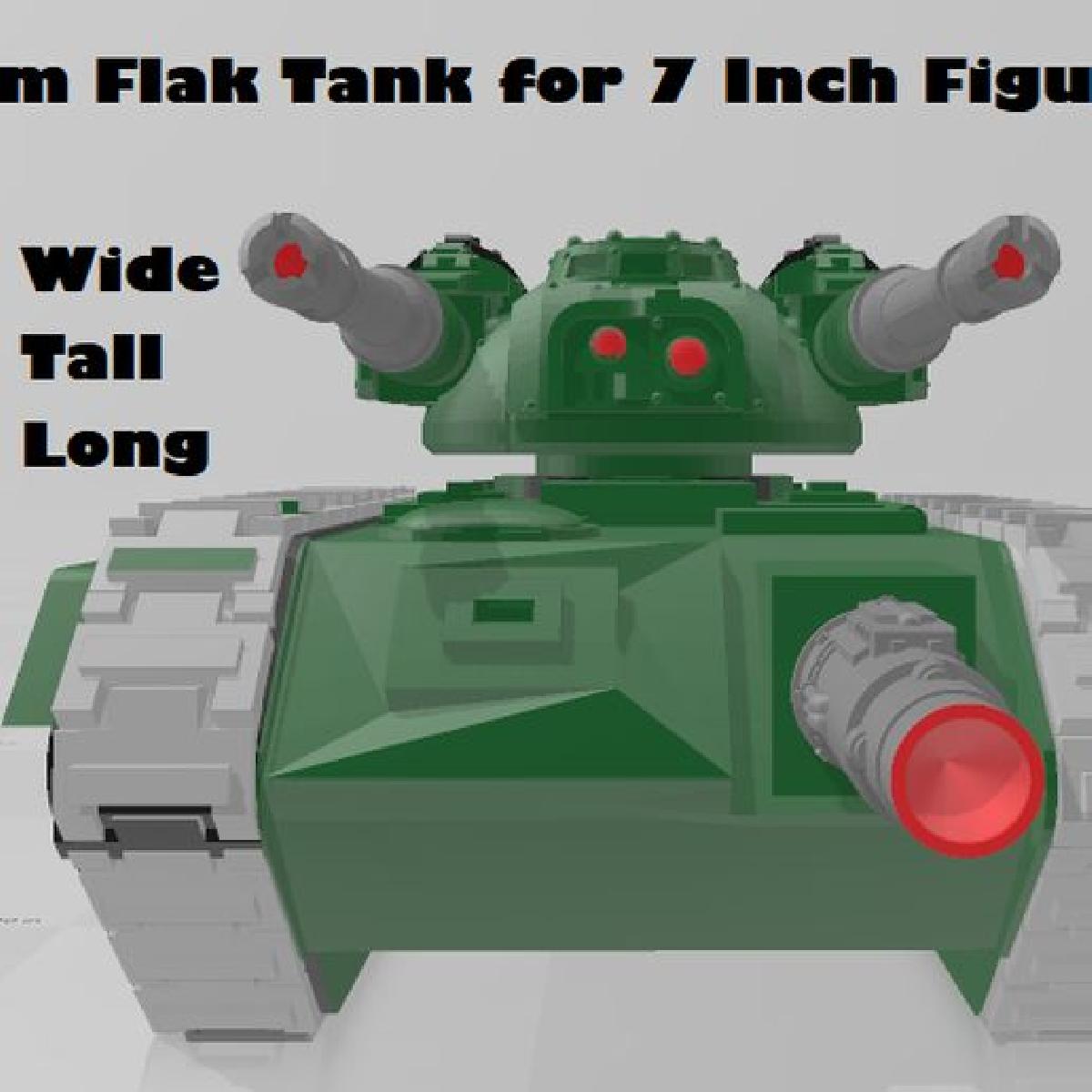 Tanque Flak Personalizado para Fuzileiros Espaciais de 7 Polegadas