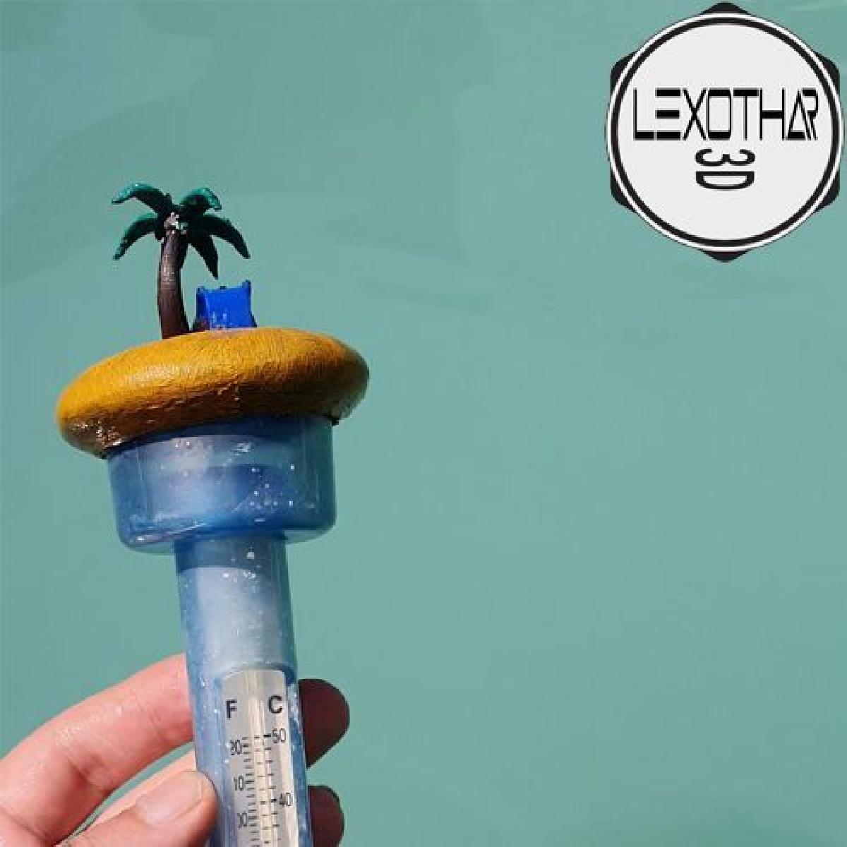 Ilha Flutuante para Termometro de Piscina