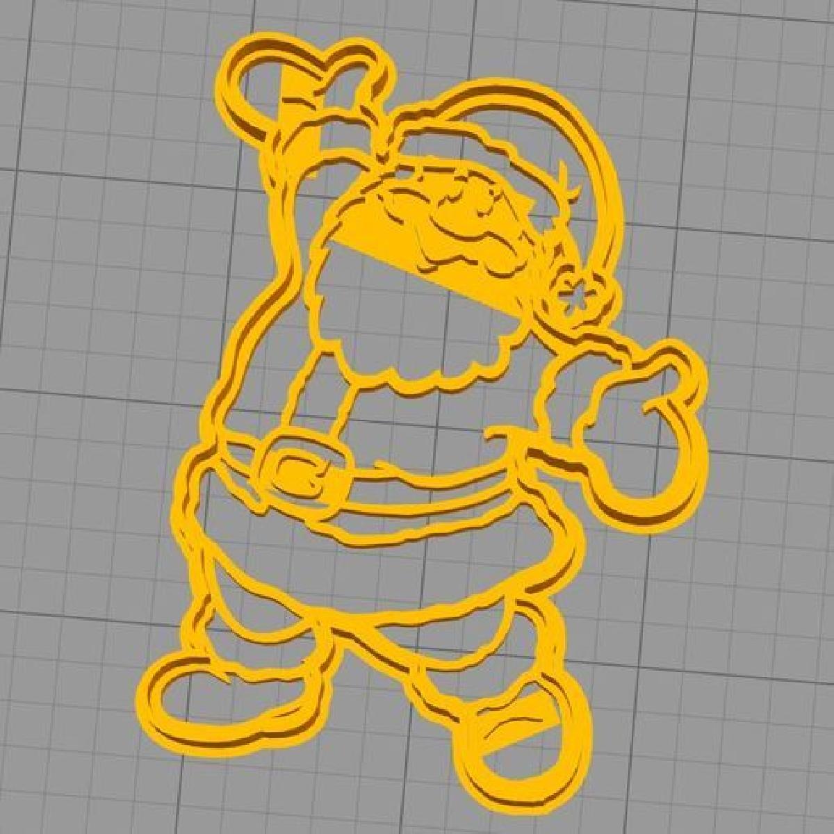 Cortador de Biscoito em Forma de Papai Noel em Tamanho Integral