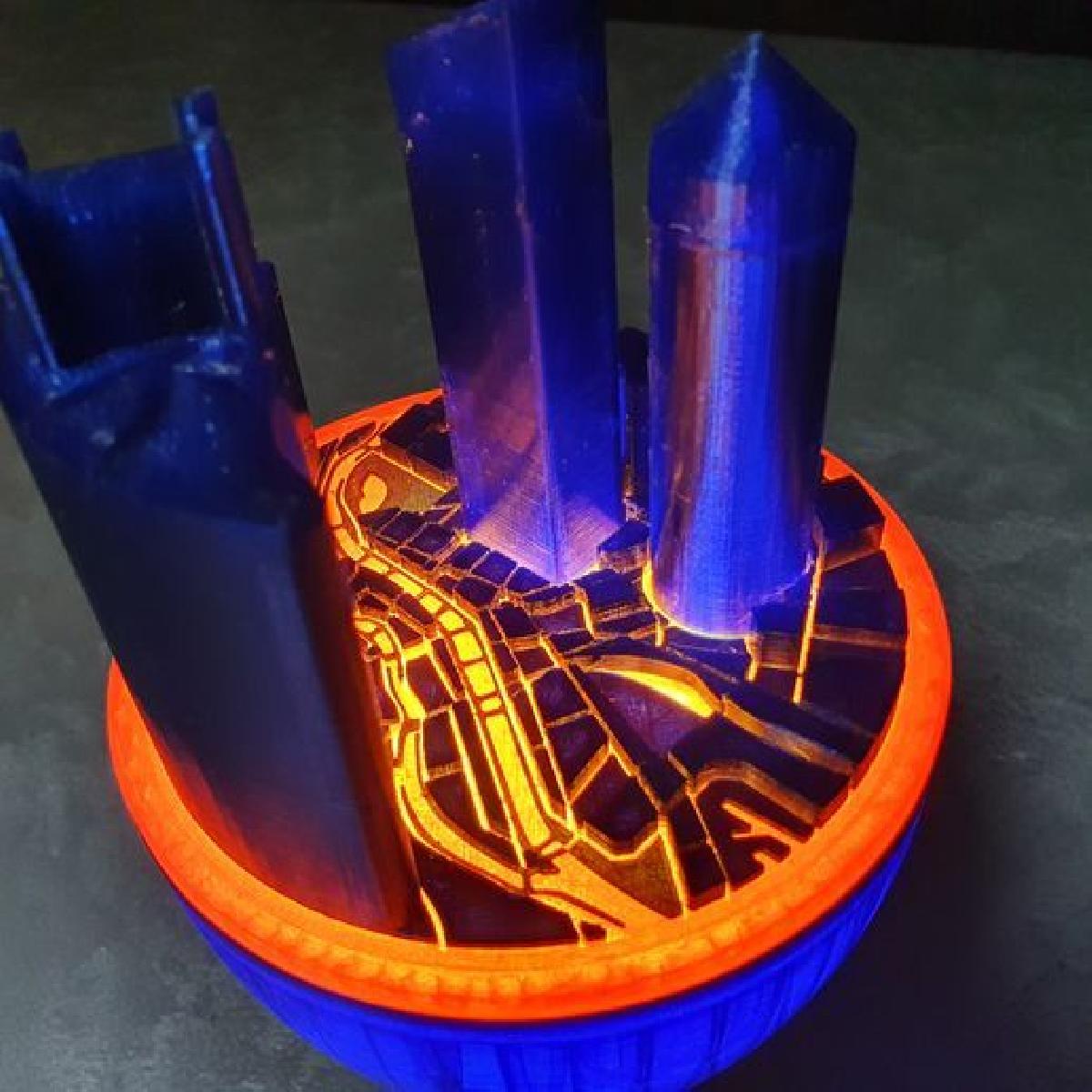 CIDADE DE LYON EM 3D A NOITE