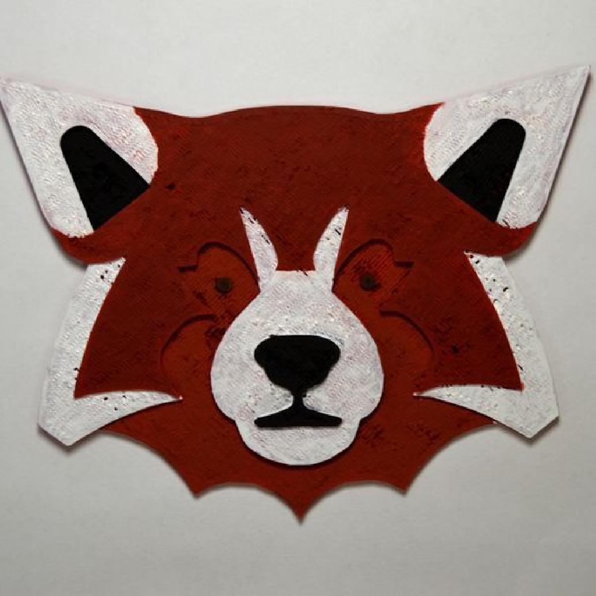 Arte de Parede de Panda Vermelho