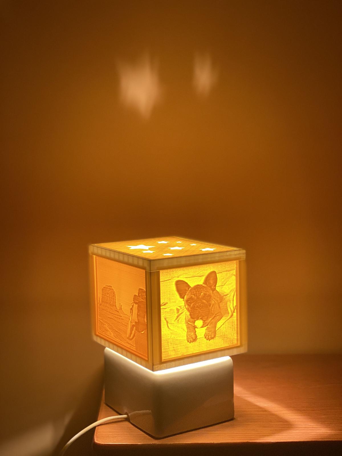 Marco para litofanias para modelo de lampada Visslebo da Ikea.